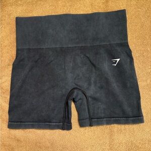 Gymshark Gains Seamless Washed Shorts - Black